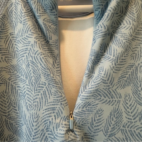 Women's Peter Millar Perth Printed Palm Quarter Zip Pull Over Large Golf Jacket - Picture 4 of 10